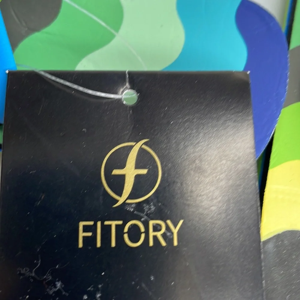 KRABOR Fitory Flip Flops Blue, Yellow, & Green Heel Strap NWT 5/6